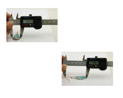 Navajo Kokopelli Earrings 999 Nickel Chip Inlay Turquoise Coral Native American