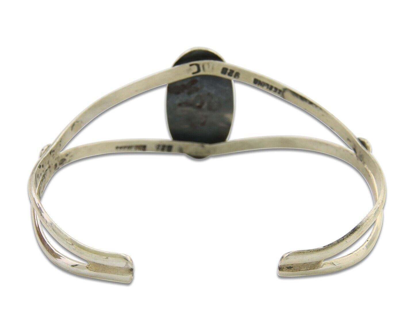 Navajo Cuff Bracelet 925 Silver Turquoise Cuff Artist Signed IJC C.80's