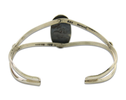 Navajo Cuff Bracelet 925 Silver Turquoise Cuff Artist Signed IJC C.80's