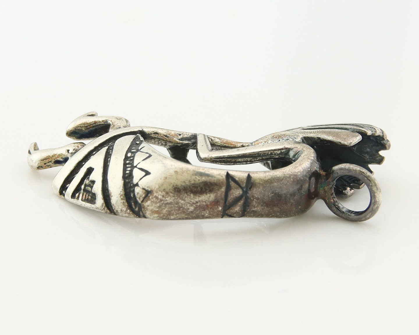 Navajo Kokopelli Pendant Sterling Silver Authentic Traditional Native American