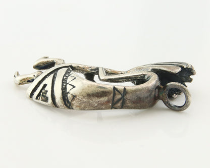 Navajo Kokopelli Pendant Sterling Silver Authentic Traditional Native American