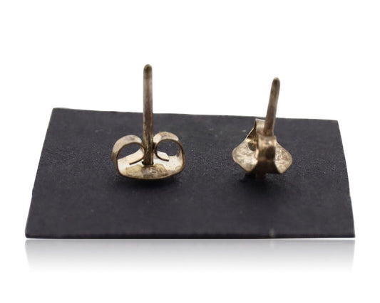 Zuni Earrings 925 Silver Natural Gemstones & Turquoise Native Artist C.80's