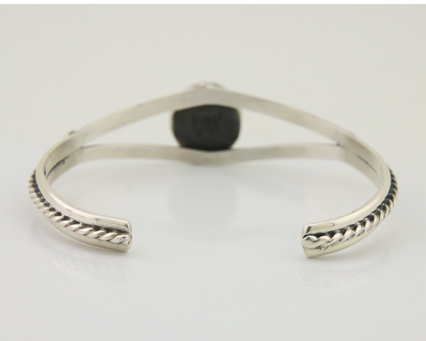 Navajo Bracelet 925 Silver Blue Turquoise Artist Signed Gecko C.80's