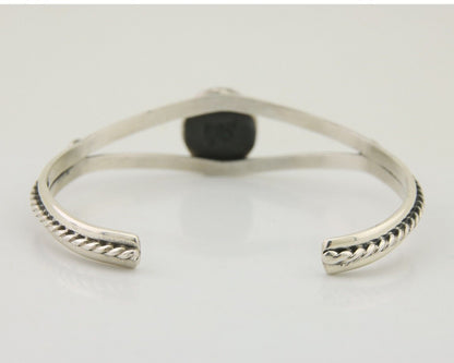 Navajo Bracelet 925 Silver Blue Turquoise Artist Signed Gecko C.80's