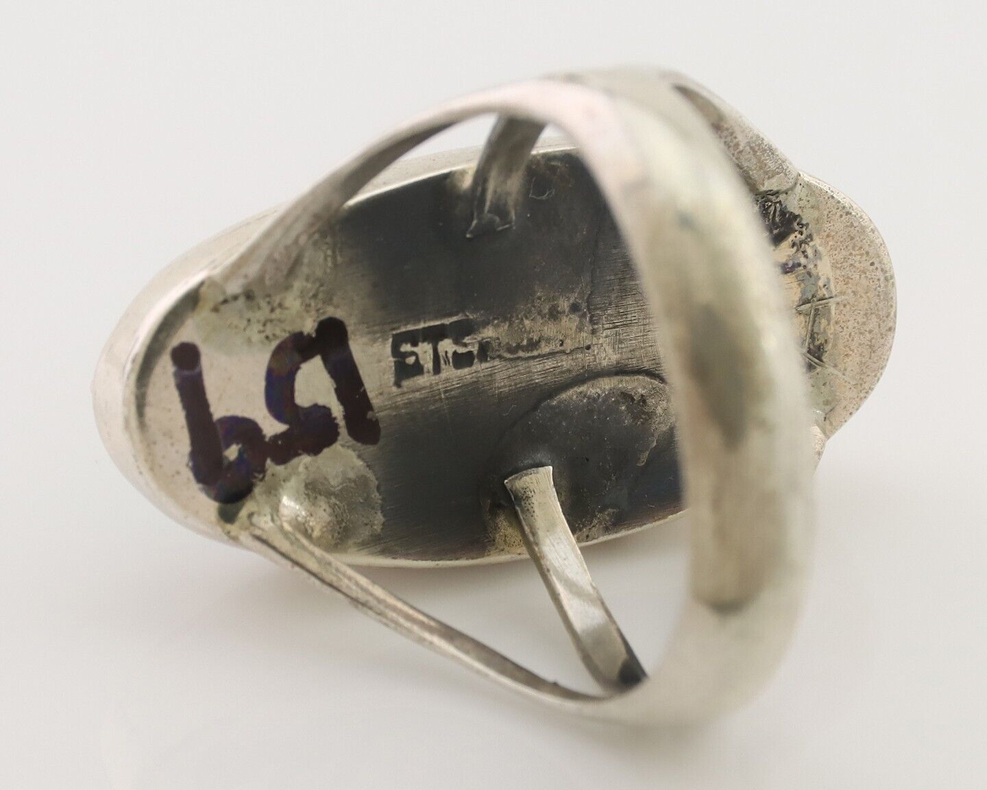 Navajo Ring 925 Silver Royston Turquoise Native American Artist C.80's
