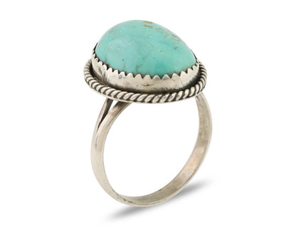 Navajo Handmade Ring 925 Silver Turquoise Native American Artist C.80's