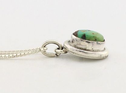 Navajo Necklace 925 Silver Natural Kingman Turquoise Native Artist C.2008