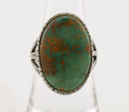 Navajo Handmade Ring 925 Silver Turquoise Signed Native American C.80's