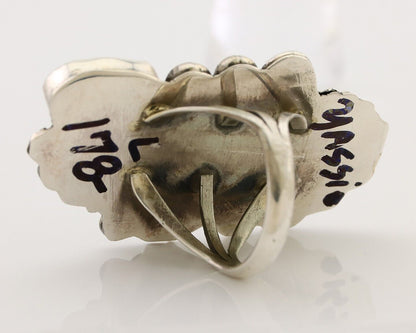 Navajo Handmade Ring 925 Silver Natural Tuquoise Native American Artist C.80's