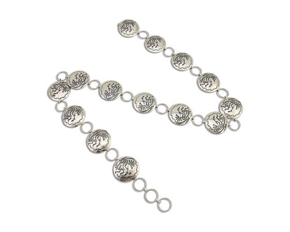 Navajo Kokopelli Concho Belt in Solid 925 Sterling Silver 35 inches