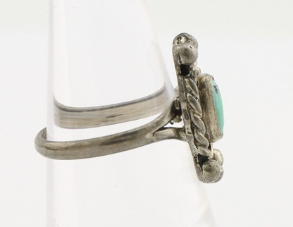 Navajo Ring 925 Silver Natural Blue Turquoise Native American Artist C.1980's