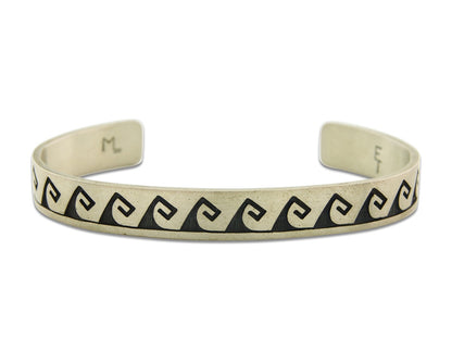 Vintage Hopi Bracelet 925 Silver Signed Effie Tawahongva & ML Authentic
