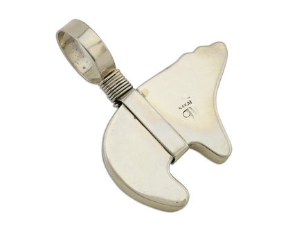 Navajo Spirit Bear Pendant 925 Sterling Silver Signed Nakai C.80's