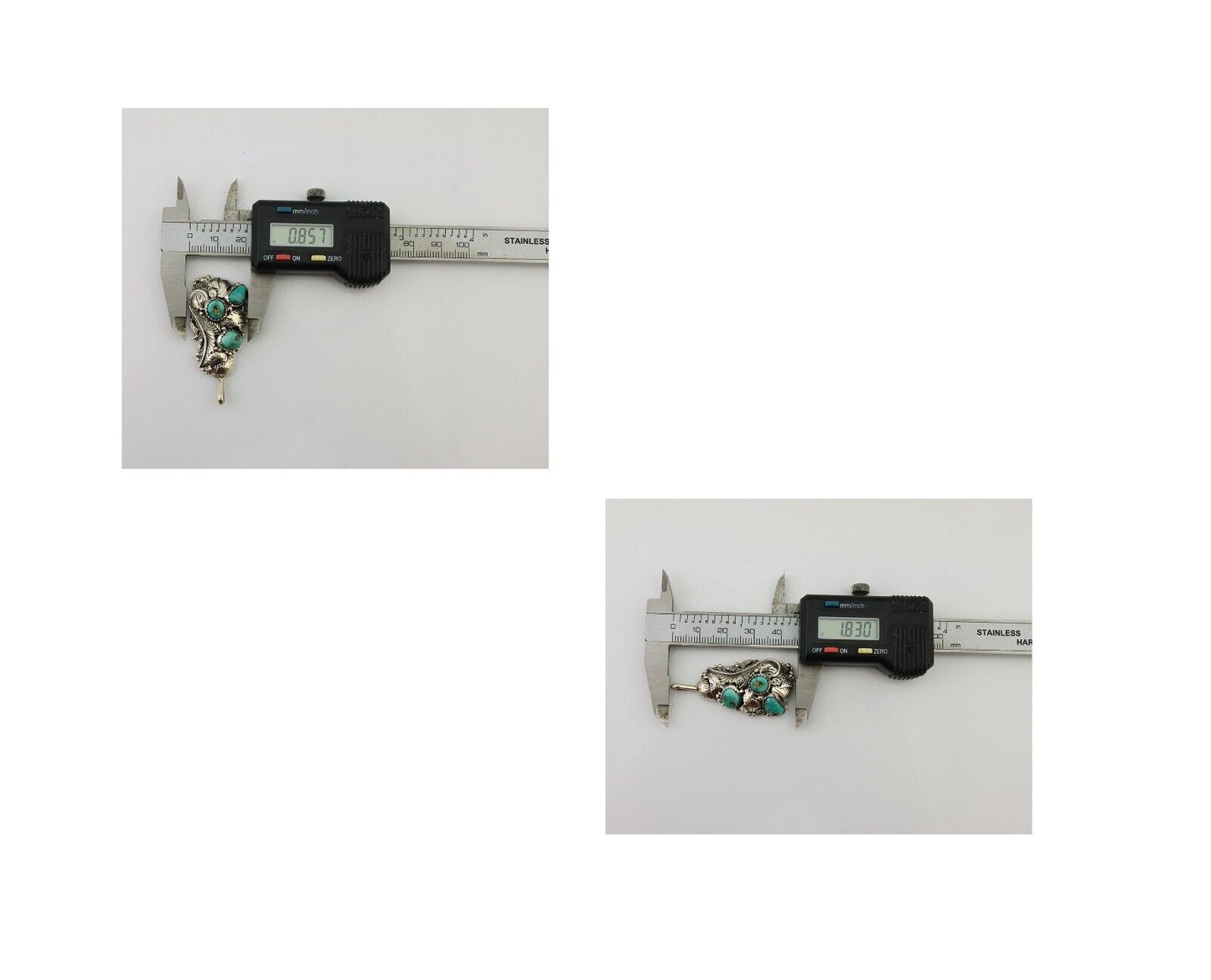 Navajo Pendant 925 Silver Natural Bisbee Turquoise Signed Tom Willeto C.80's