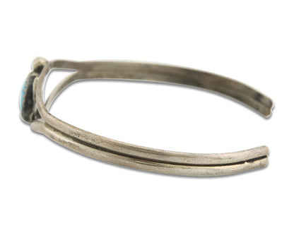 Vintage Navajo Bracelet 925 Silver Blue Turquoise Handmade Signed P