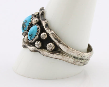 Navajo Ring 925 Silver Blue Artist Signed SkyStone Creations C.80's