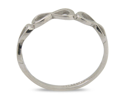 Infinity Heart Promise Ring 925 Solid Silver Size 8.25