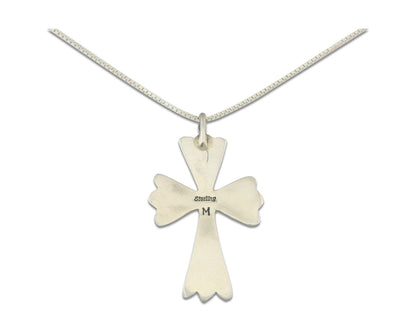 Navajo Cross Necklace Sterling Silver Authentic Natural Gemstones Signed M