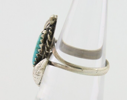 Navajo Ring 925 Silver Natural Blue Turquoise Native American Artist C.80's