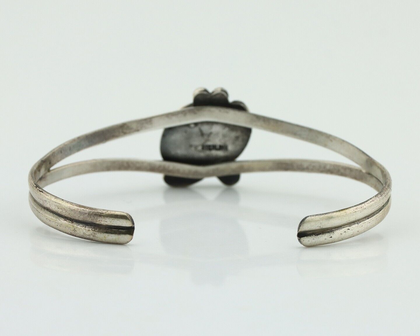 Navajo Slave Bracelet 925 Silver Arizona Turquoise Native American Artist C.80's