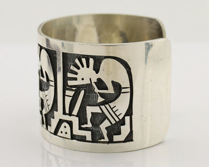 Navajo Kokopelli Bracelet 925 Silver Native American Artist Handmade C.80's