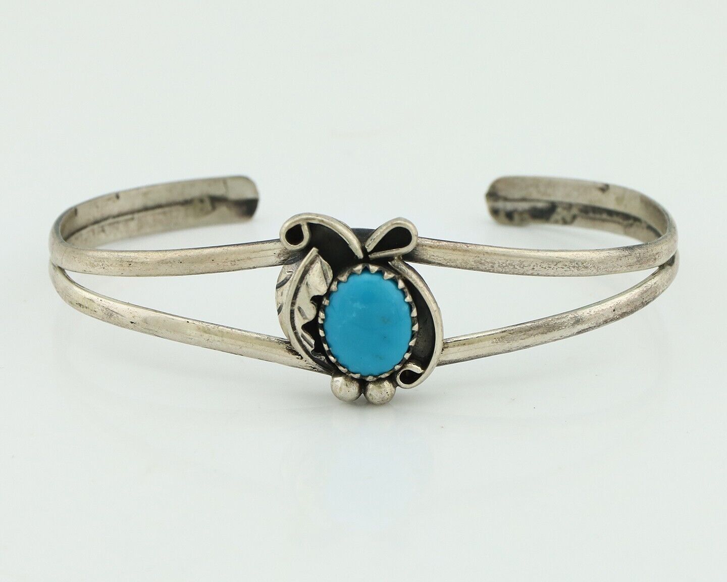Navajo Slave Bracelet 925 Silver Natural SB Turquoise Native American C.80's