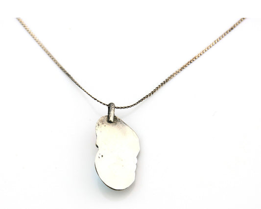 Navajo Necklace Sterling Silver Turquoise Coral Authentic Vintage Native Artist