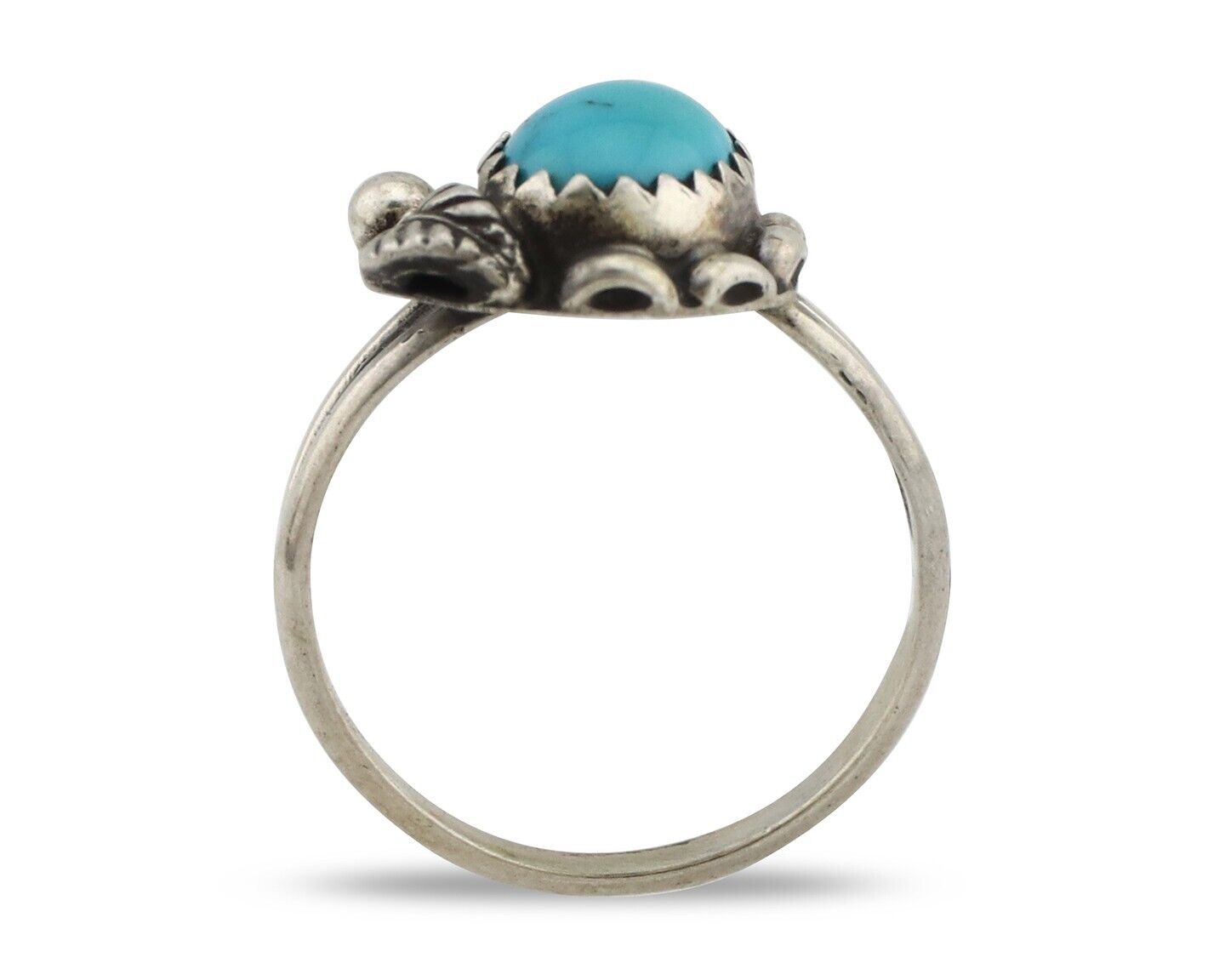 Navajo Ring 925 Silver Turquoise Artist Signed SkyStone Creations C.80's