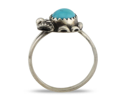 Navajo Ring 925 Silver Turquoise Artist Signed SkyStone Creations C.80's