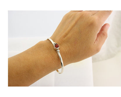 Navajo Bracelet .925 Silver Mediterranean Red Coral Cuff Native Artist C.80's
