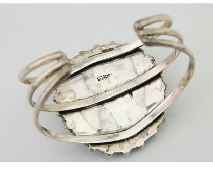 Navajo Bracelet 925 Silver Blue Turquoise Native American Artist C.80's