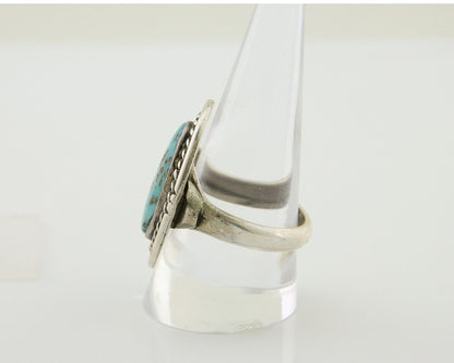 Navajo Handmade Ring 925 Silver Nevada Turquoise Native Artist C.80's