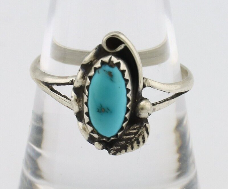 Navajo Ring 925 Silver Turquoise Artist Signed SkyStone Creations C.80's