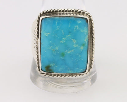 Navajo Ring 925 Silver Natural Blue Turquoise Native American Artist C.80's