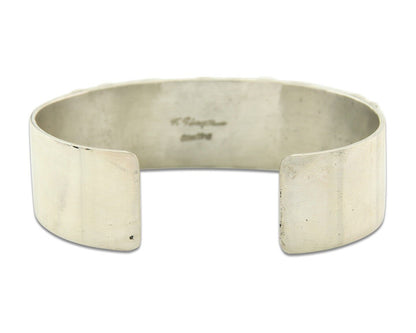 Navajo Bracelet Gold & 925 Silver Handmade 16 mm Wide Signed Thomas Singer C80s