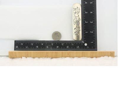 Vintage Navajo Horse Barrette 925 Sterling Silver Hand Stamped Signed B Webb