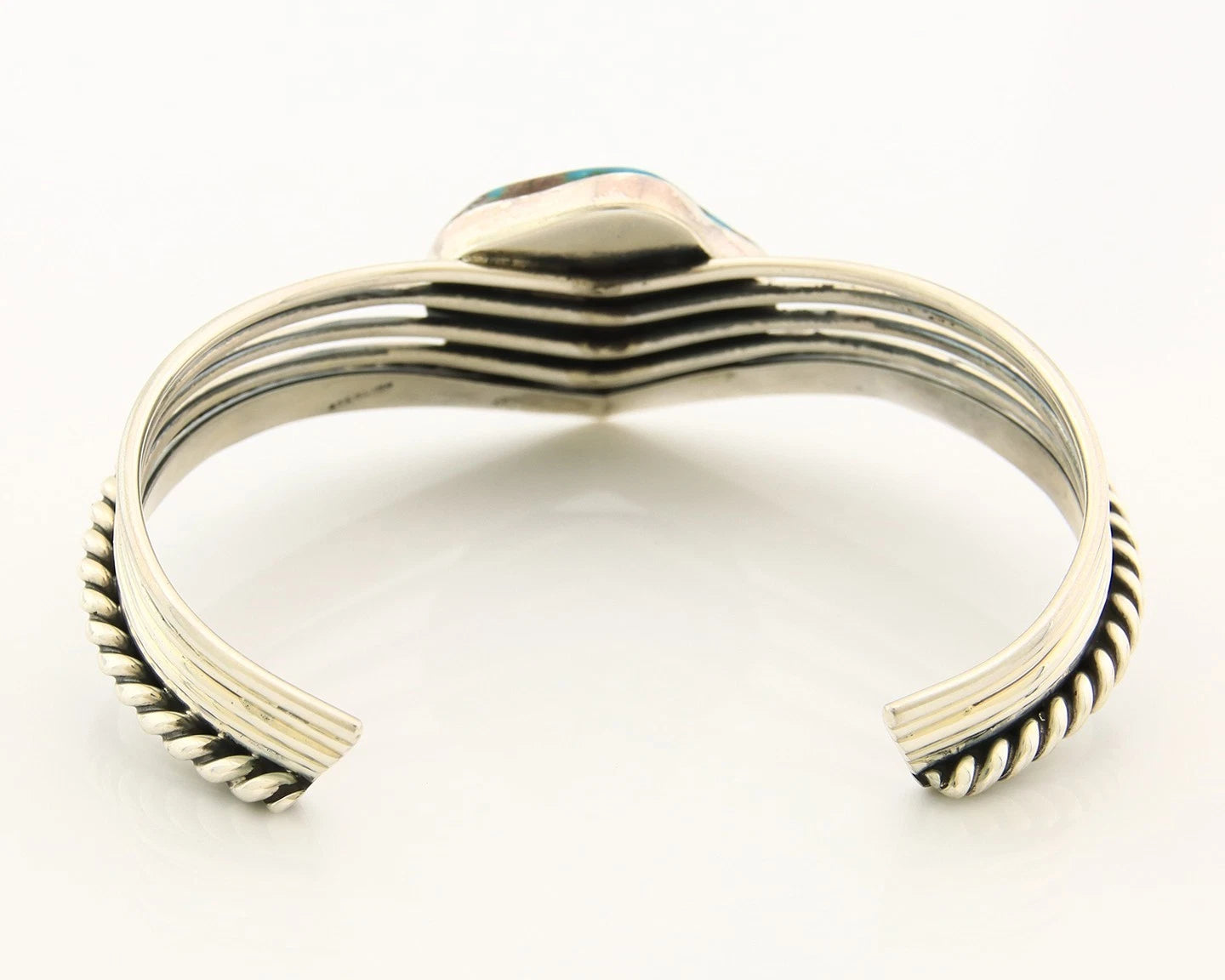 Navajo Cuff Bracelet Sterling Silver Natural Nevada Turquoise Native Vintage