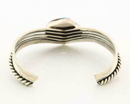 Navajo Cuff Bracelet Sterling Silver Natural Nevada Turquoise Native Vintage