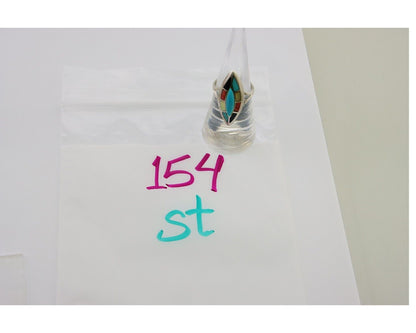 Navajo Ring 925 Silver Turquoise Shell Onyx Spiney Oyster Native Artist C80's