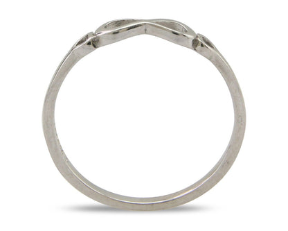 Infinity Heart Promise Ring 925 Solid Silver Size 7.0