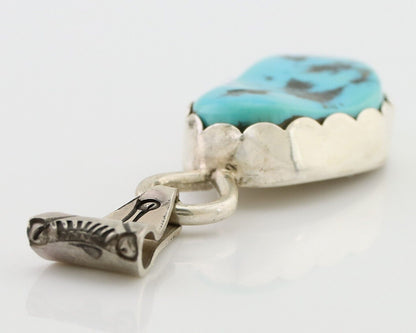 Navajo Necklace Pendant 925 Silver Turquoise Artist Tony Guerro C.80's