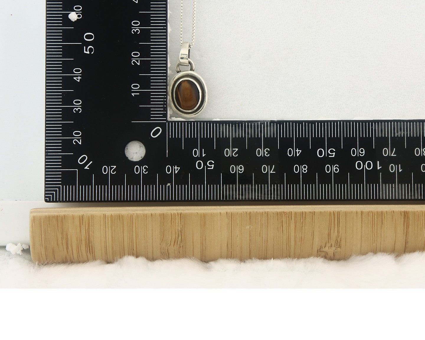 Navajo Sterling Silver Necklace Authentic Tiger Eye Sapphire Vintage Handmade