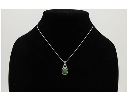 Navajo Necklace 925 Silver Natural Kingman Turquoise Native Artist C.2008