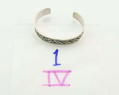 Mens's Navajo Bracelet 925 Silver Artist Signed Thomas Singer Cuff Made 1980's