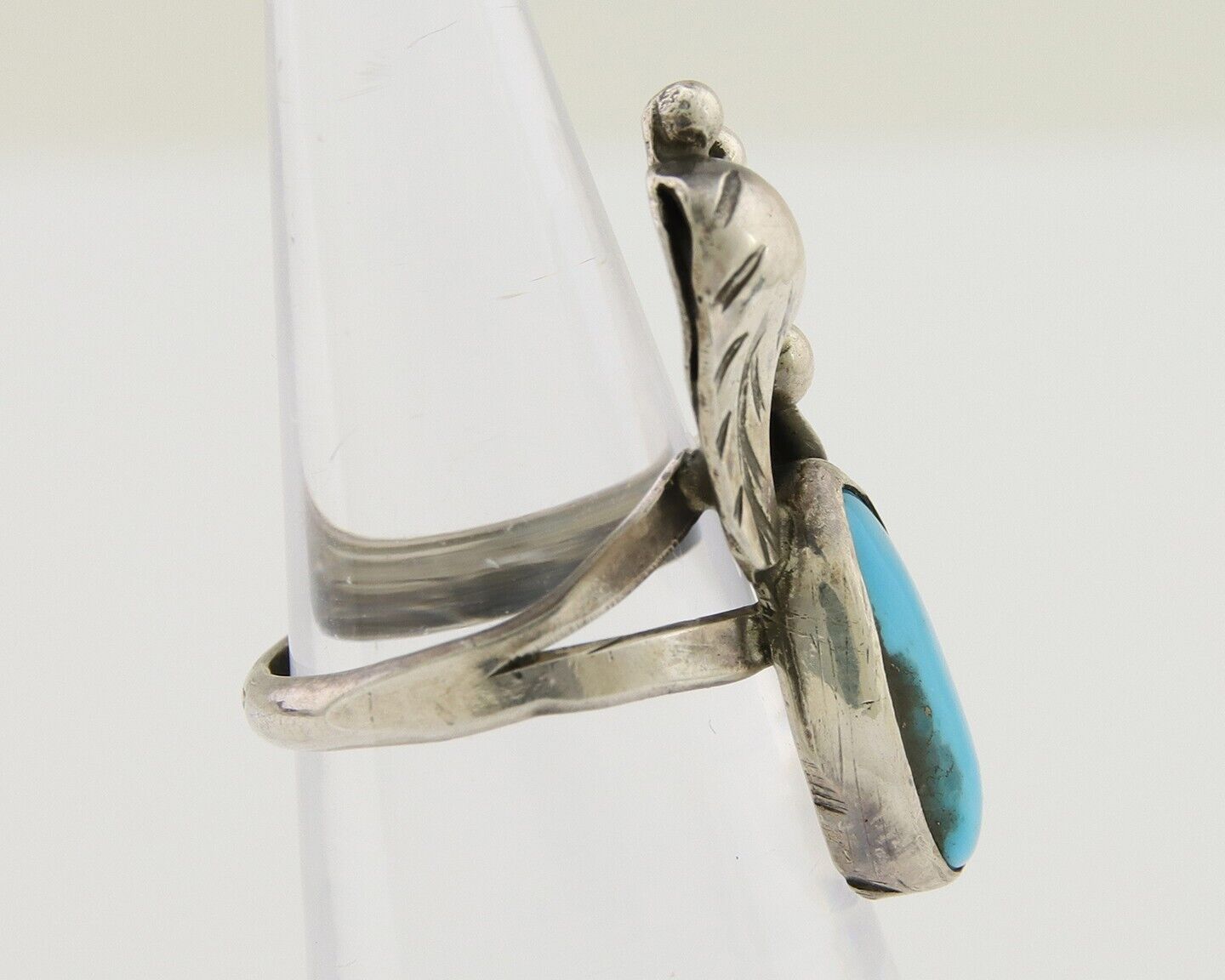 Navajo Handmade Ring 925 Silver Turquoise Native American Artist C.80's