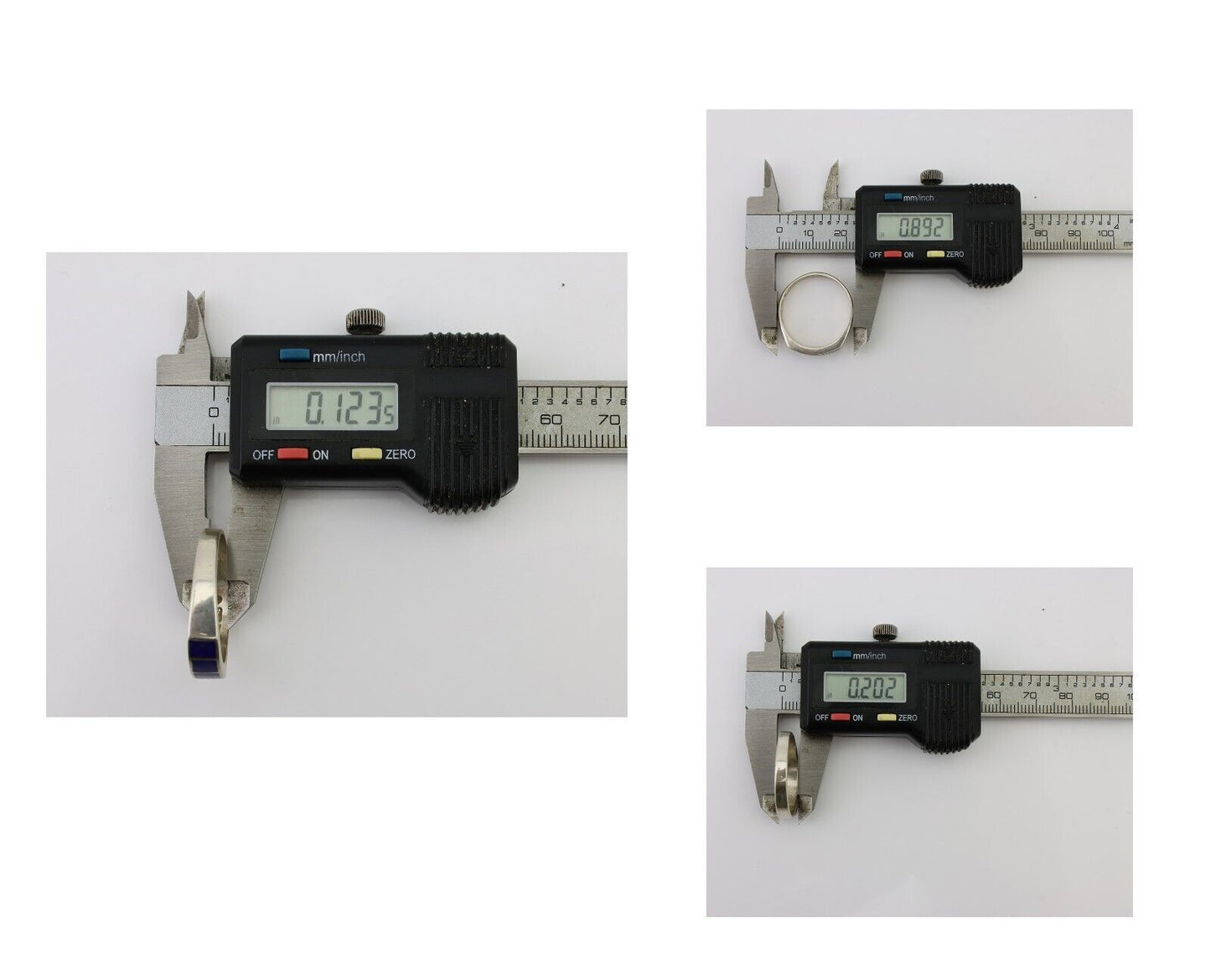 Navajo Handmade Ring 925 Silver Natural Lapis Lazuli Artist Signed SC C.80's