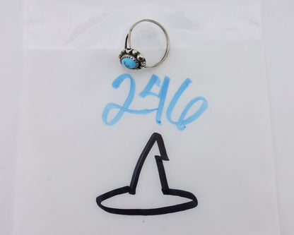 Navajo Handmade Ring 925 Silver Sleeping Beauty Turquoise Artist Signed SC C80s