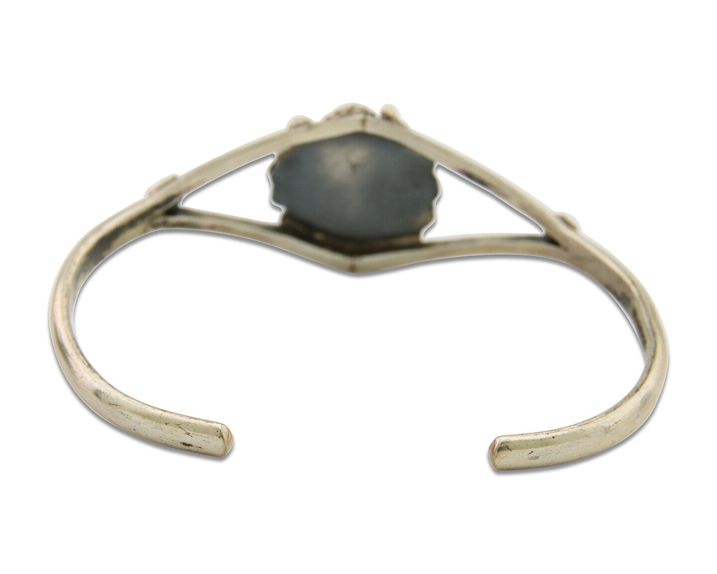 Navajo Bracelet 925 Silver Cuff Turquoise Handmade Native Artist C.80's