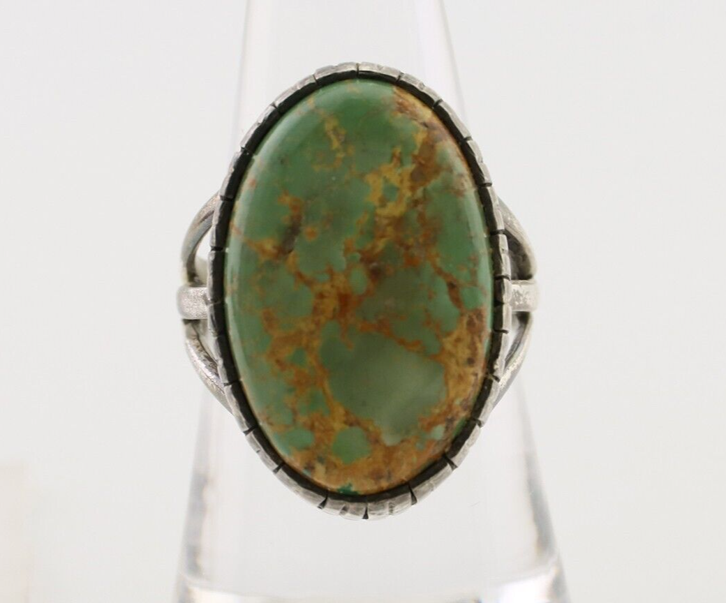 Navajo Handmade Ring 925 Silver Turquoise Signed Native American C.80's