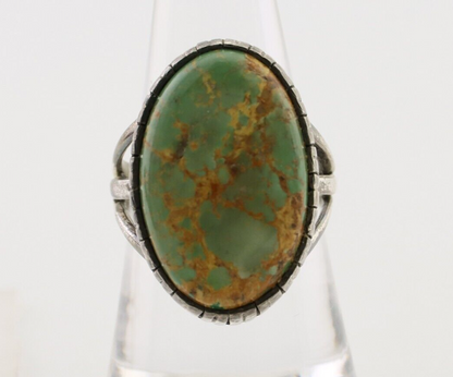 Navajo Handmade Ring 925 Silver Turquoise Signed Native American C.80's